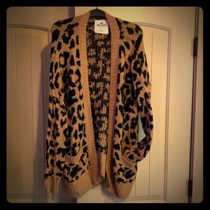 Hollister Leopard Cardigan